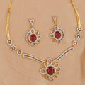 Ruby Glow Diamond Necklace Set