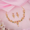 Multicolor Necklace Set With American Diamond Zirconia