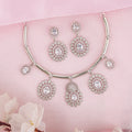 American Diamond Zirconia Layered Necklace Set