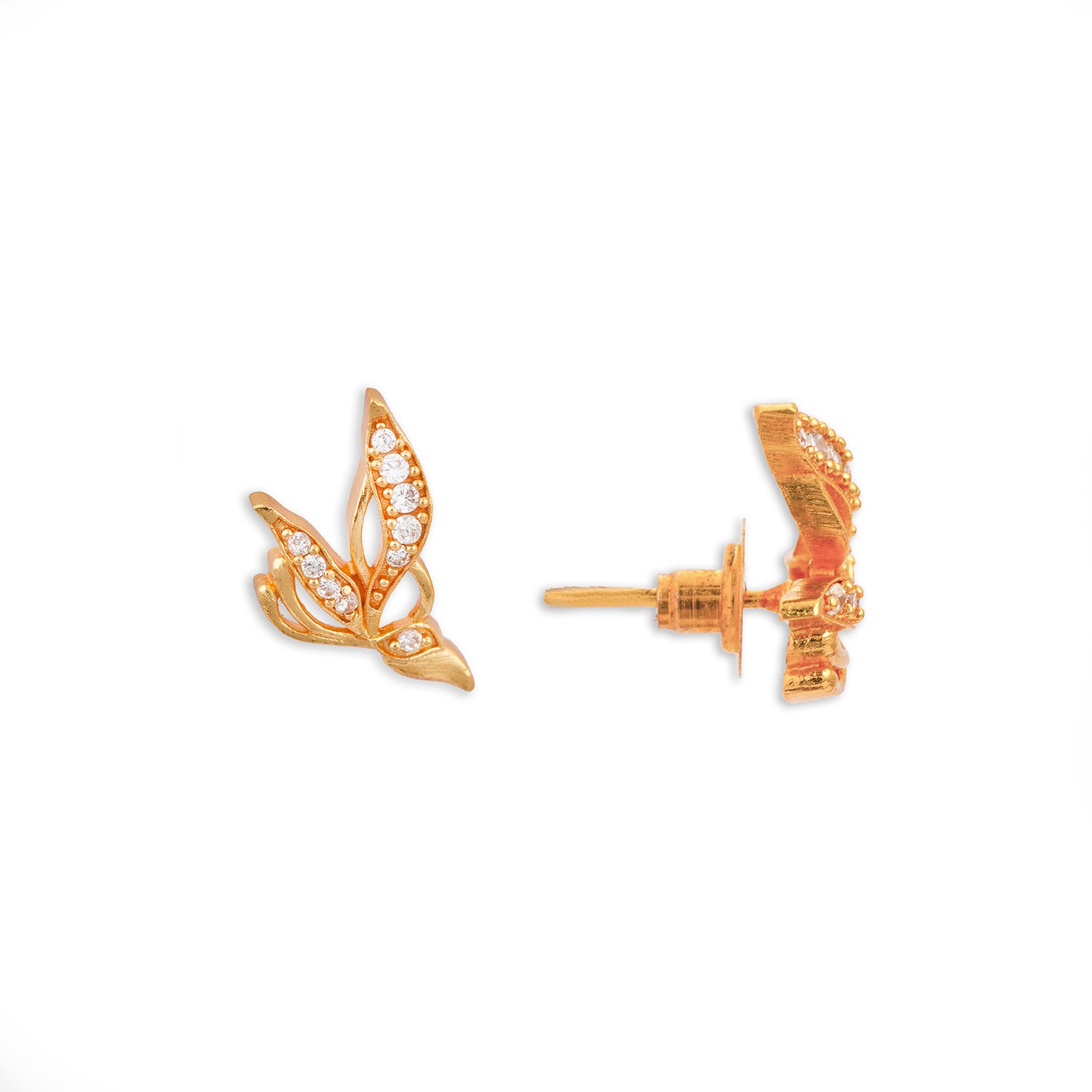 Butterfly Gold Daimond  earring