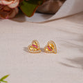 Heart gold earring