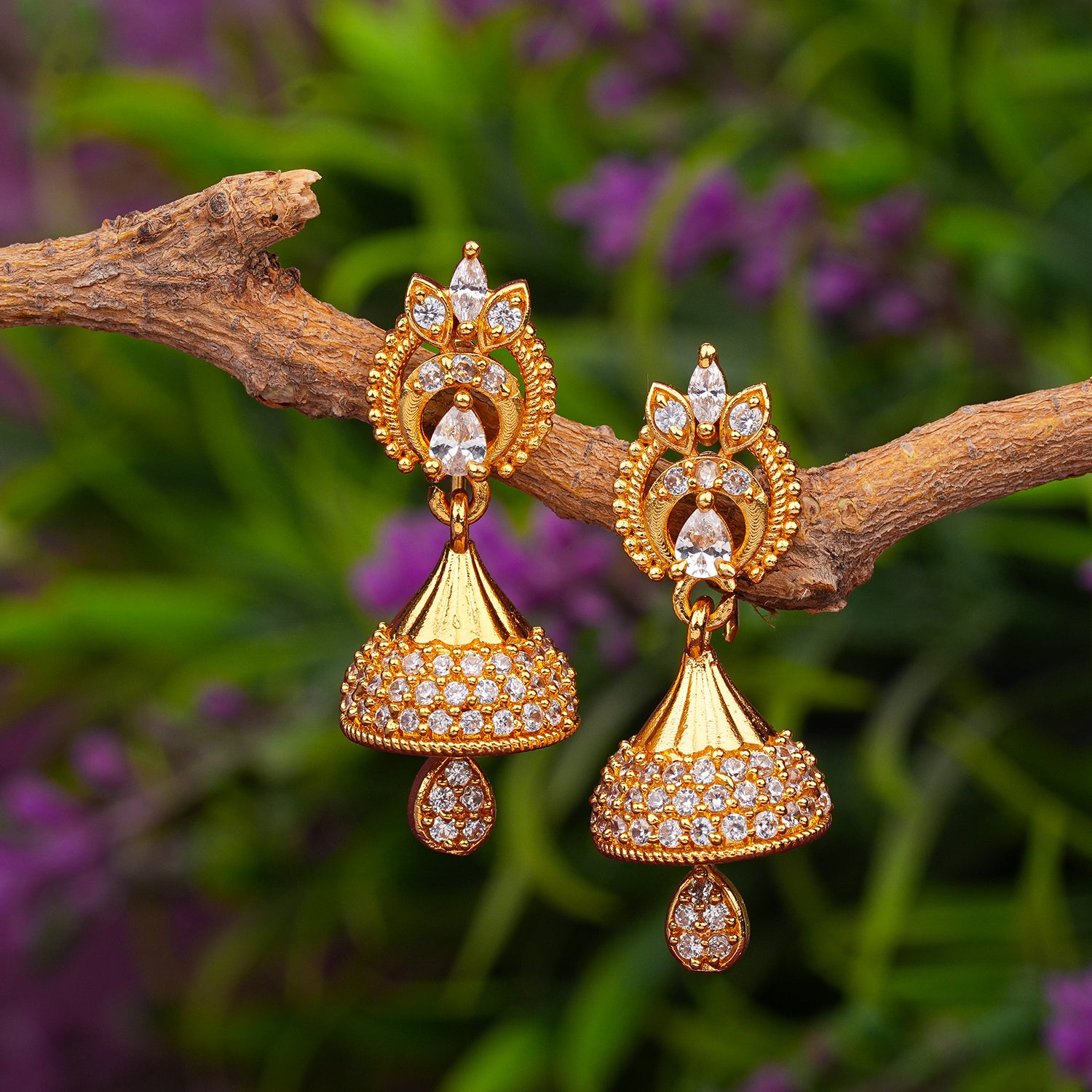 Zircon Jhumki Earring