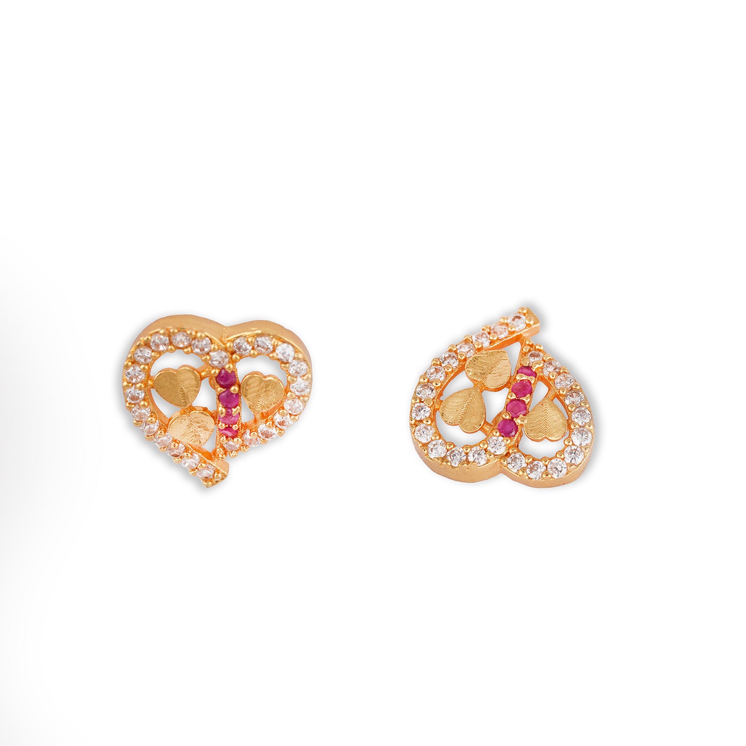 Heart gold earring