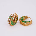 Polki Meenakari Hoop earring